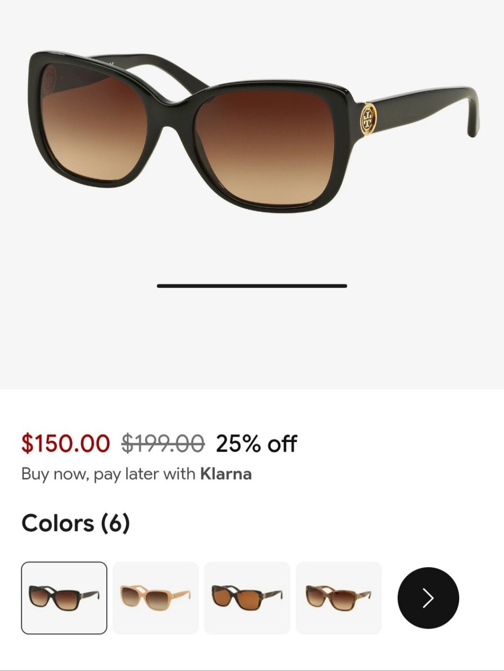 ✨Like New! Tory Burch Dark Brown Sunglasses with Gold Accents - Picture 2 of 5